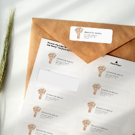 ベアーブルーとピンクバルーン赤ちゃんシャワーラベル ラベル