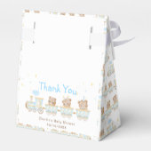 ベアーブルートレインベビーシャワーありがとう フェイバーボックス (裏面サイド)