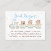 ベアーブルートレインベビーシャワー予約リクエスト エンクロージャーカード (正面)