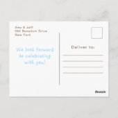 ベアーブルートレインベビーシャワー ポストカード (裏面)