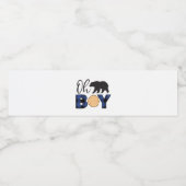 ベアーブルーバッファローのプレイドベビーシャワー ペットボトルラベル (シングルラベル)