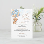 ベアーブルーバルーン赤ちゃんシャワーメニュー メニュー (スタンド正面)