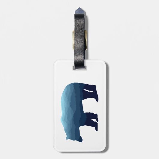 ベアーブルーフォレストマウンテンズ ラゲッジタグ (裏面縦)
