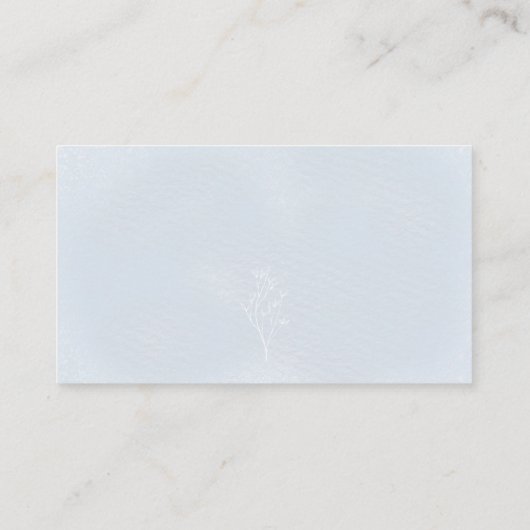 ベアーブルー冬の赤ちゃんシャワーおむつラッフルカード エンクロージャーカード (裏面)