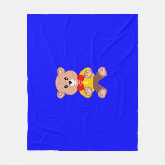 ベアーブルー フリースブランケット (正面)