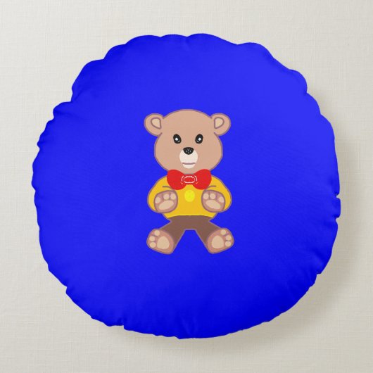 ベアーブルー ラウンドクッション (正面)