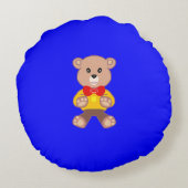 ベアーブルー ラウンドクッション (裏面)