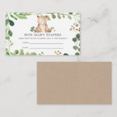 ベアーベイビーシャワーおむつ数を推測 エンクロージャーカード (正面/裏面)