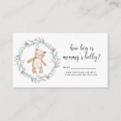 ベアーベイビーシャワーどのくらい大きいママのお腹 エンクロージャーカード (正面)