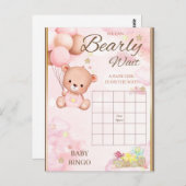 ベアーベイビーシャワーガールゲーム ポストカード (正面/裏面)