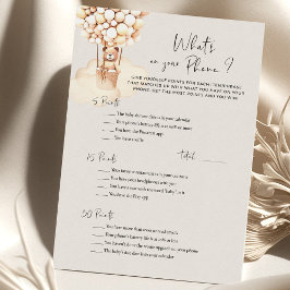 ベアーベイビーシャワーゲームあなたの電話の何