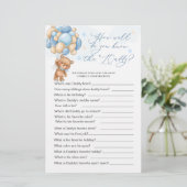 ベアーベイビーシャワーゲームどのくらいパパを知っている (スタンド正面)