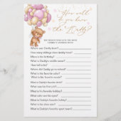 ベアーベイビーシャワーゲームどのくらいパパを知っている (正面)