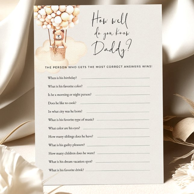 ベアーベイビーシャワーゲームどのくらいパパを知っている (クリエイターアップロード済み)
