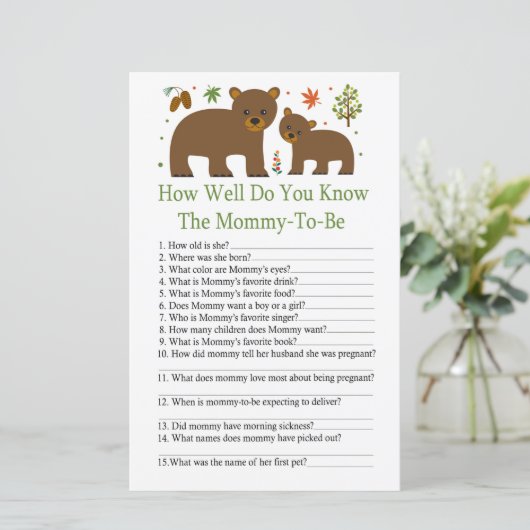 ベアーベイビーシャワーゲームをどれだけ知っているか (スタンド正面)