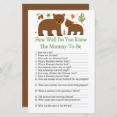 ベアーベイビーシャワーゲームをどれだけ知っているか (正面/裏面)