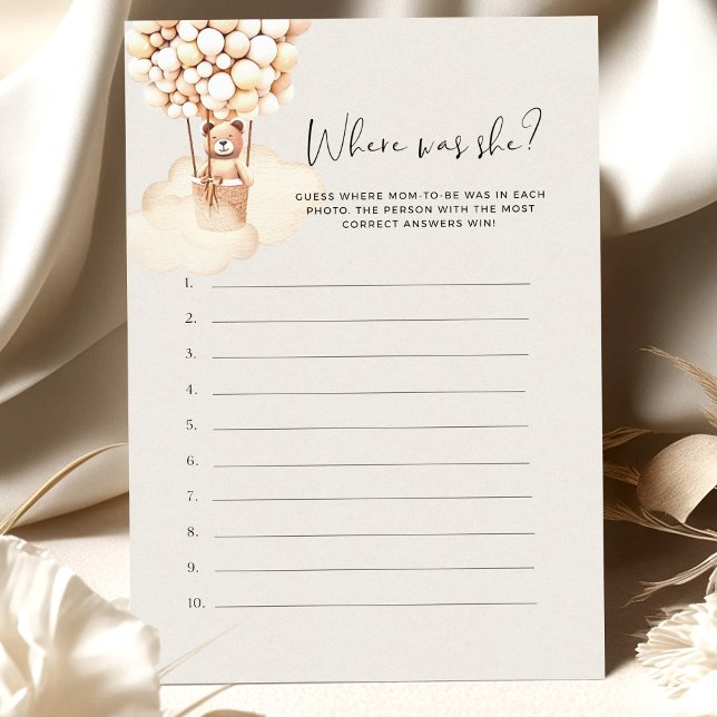 ベアーベイビーシャワーゲーム彼女はどこにいた？ (クリエイターアップロード済み)