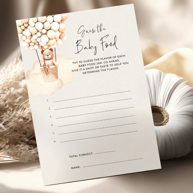 ベアーベイビーシャワーゲーム推測ベビー食品 (クリエイターアップロード済み)