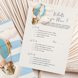 ベアーベイビーシャワーゲーム – あなたの電話は何か?