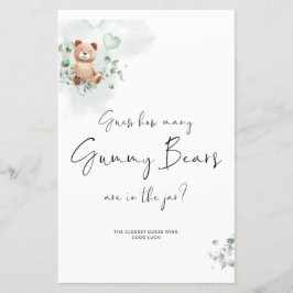 ベアーベイビーシャワーゲーム – いくつかを推測