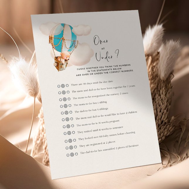 ベアーベイビーシャワーゲーム – オーバーまたはダウン？ (クリエイターアップロード済み)