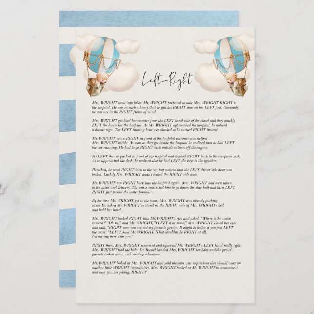 ベアーベイビーシャワーゲー離れム- & Right (正面/裏面)