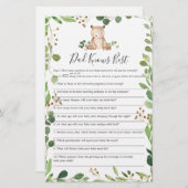 ベアーベイビーシャワーパパがゲームを最高の知っている (正面/裏面)