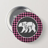 ベアーベイビーシャワーピンク 缶バッジ (正面&裏面)