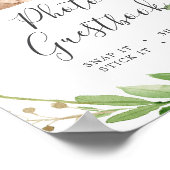 ベアーベイビーシャワー写真招待券のサイン ポスター (角)