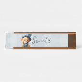 ベアーベイビーシャワー卓上標識 デスクネームプレート (正面)