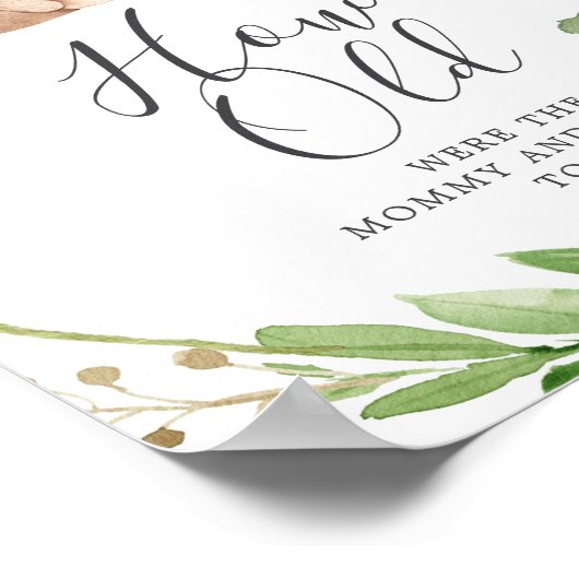 ベアーベイビーシャワー彼らは何歳のゲーム ポスター (角)