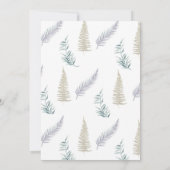 ベアーベイビーシャワー心待ちウッドランドテディ 招待状 (裏面)