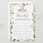 ベアーベイビーシャワー推測おむつバッグ (正面/裏面)