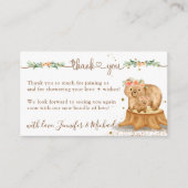 ベアーベイビーシャワー新しいママありがとう エンクロージャーカード (正面)