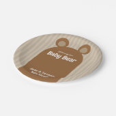 ベアーベイビーシャワー – かわいい上品な妊娠シャワー ペーパープレート (アングル)
