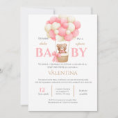 ベアーベスペインのビーシャワー少女の招待 招待状 (正面)