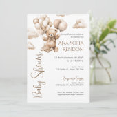 ベアーベスペインのビーシャワー少女の招待 招待状 (スタンド正面)