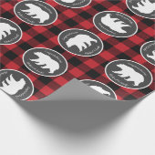 ベアーベビーシャワーウッドランドロッジ ラッピングペーパー (角)