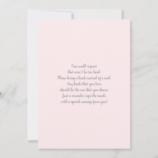 ベアーベビーシャワーガール招待状 招待状 (裏面)