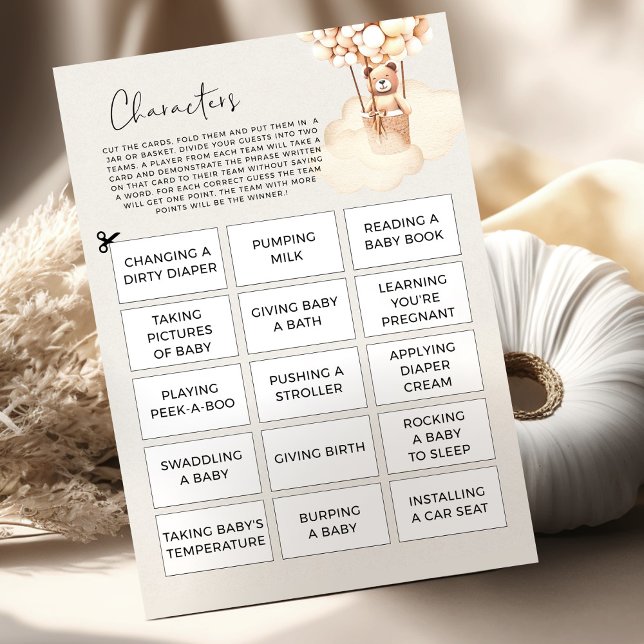 ベアーベビーシャワーゲームキャラクター (クリエイターアップロード済み)