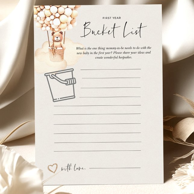 ベアーベビーシャワーゲームバケットリスト (クリエイターアップロード済み)