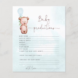 ベアーベビーシャワーゲームベビー予測