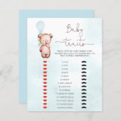 ベアーベビーシャワーゲームベビー特性 (正面/裏面)