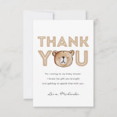 ベアーベビーシャワーサンキューカード |ベアベビー サンキューカード (正面)