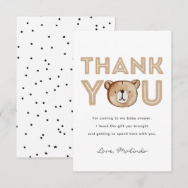 ベアーベビーシャワーサンキューカード |ベアベビー サンキューカード