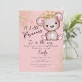 ベアーベビーシャワープリンセススパークリピンク 招待状 (スタンド正面)