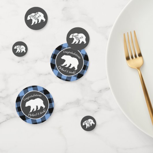 ベアーベビーシャワーボーイブルー コンフェッティ (グループ)