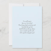 ベアーベビーシャワーボーイ招待状 招待状 (裏面)