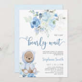 ベアーベビーシャワーボーイ招待状 招待状 (正面/裏面)