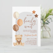 ベアーベビーシャワーボーイ招待状 招待状 (スタンド正面)